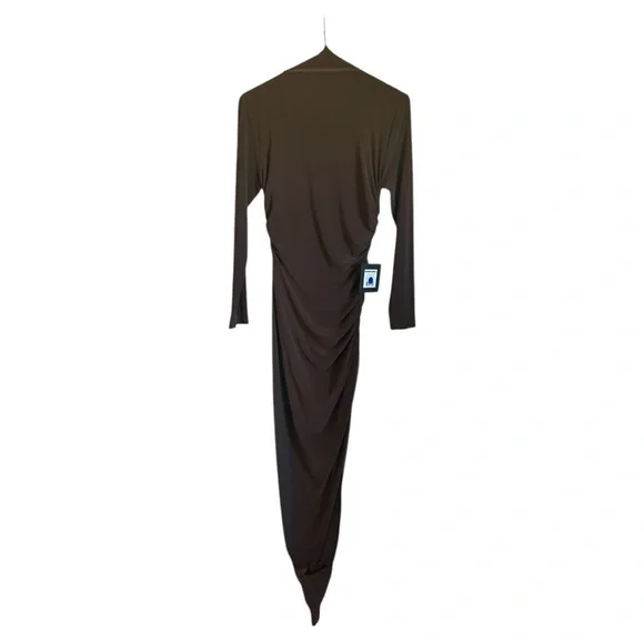 Norma Kamali Brown Asymmetrical Dress - Picture 3 of 13